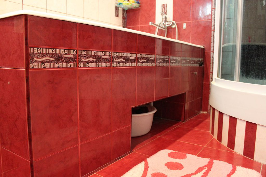 Отделка экрана плиткой