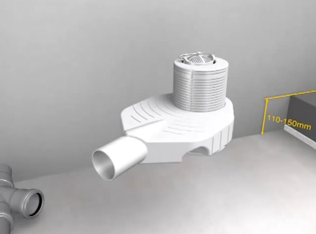 Подготовленное основание и сливной трап