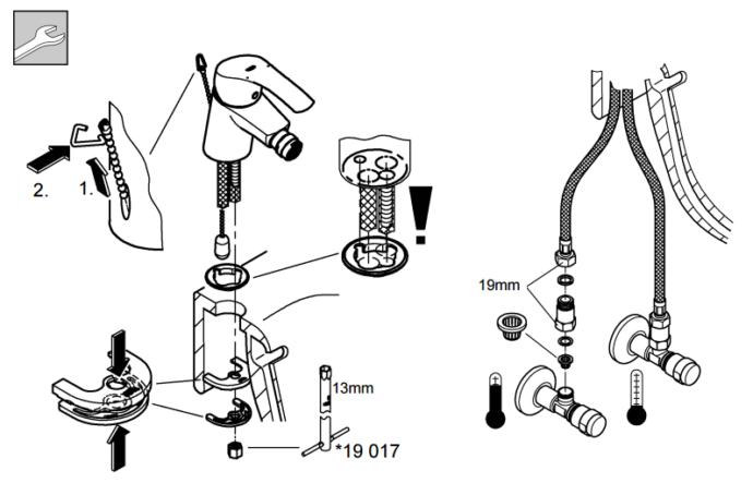 Подключение гибкой подводки