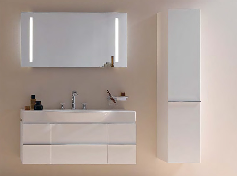 Подвесная тумба белого цвета