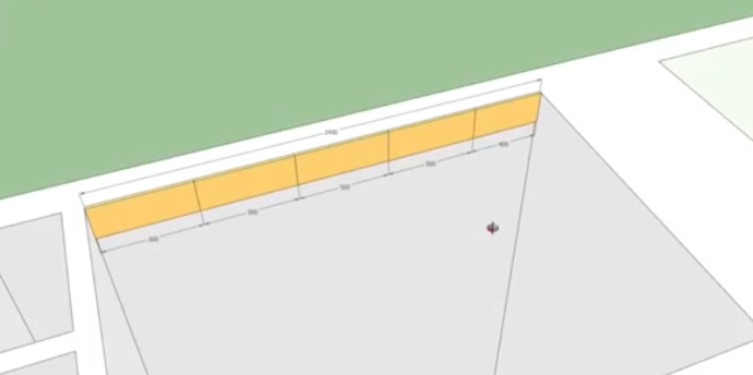 Правильная раскладка упрощенной схемы. Крайняя справа плитка обрезана всего на 10 см из 50 см