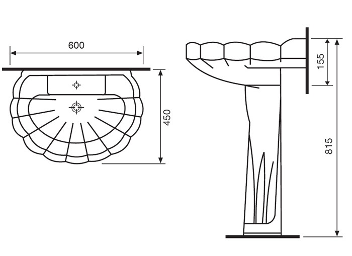 Раковина с пьедесталом Sanita