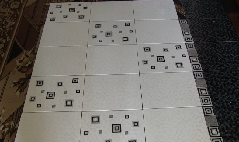 Раскладка плитки без клея