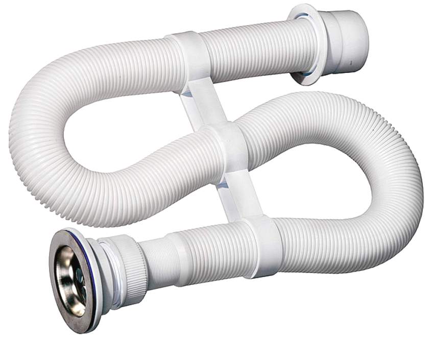 Сифон для раковины гофрированный