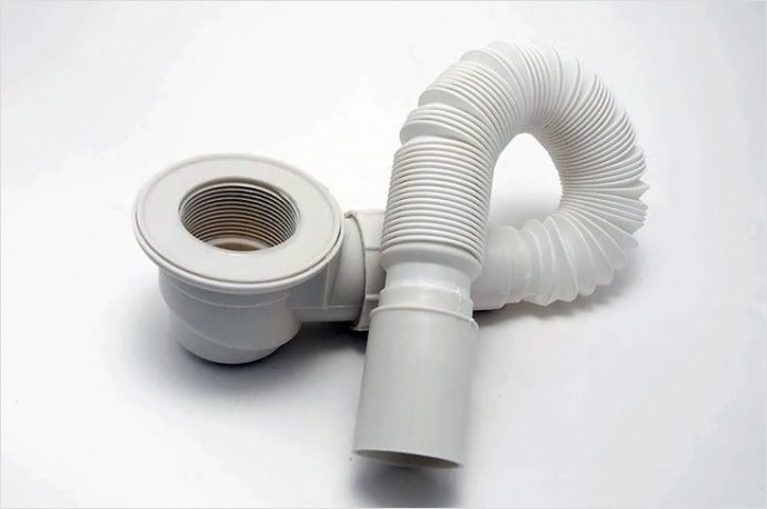 Сифон с гофрой для поддона душевой кабины