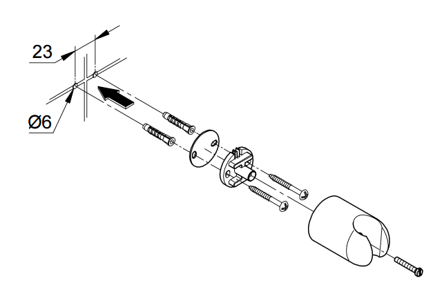 Схема монтажа держателя
