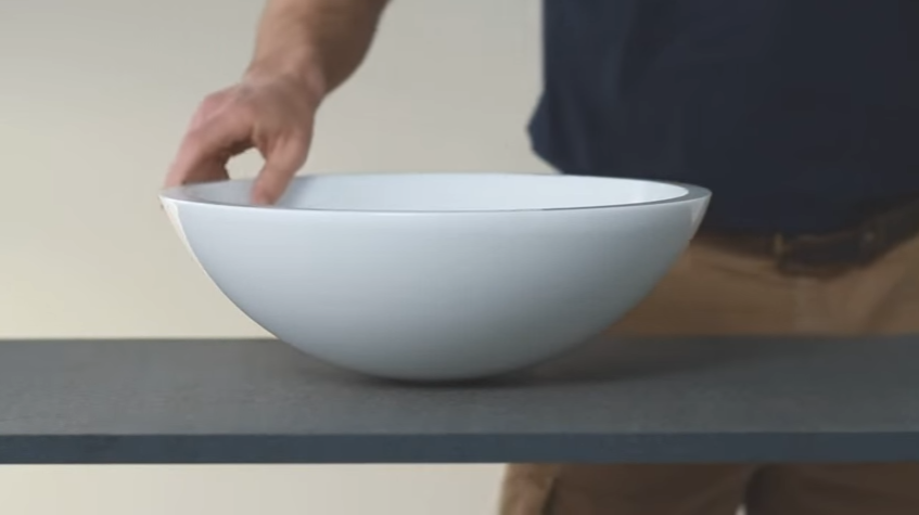 Совмещение отверстия на раковине и на тумбе