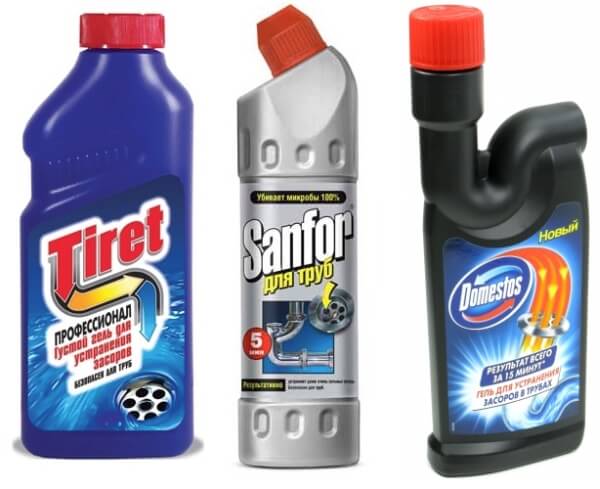 Средства для чистки сифона и труб