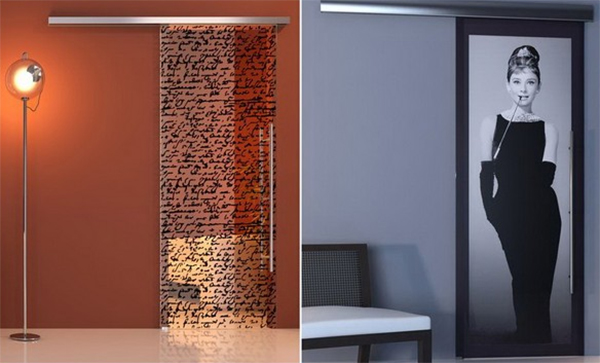 Стеклянные декоративные двери для санузлов