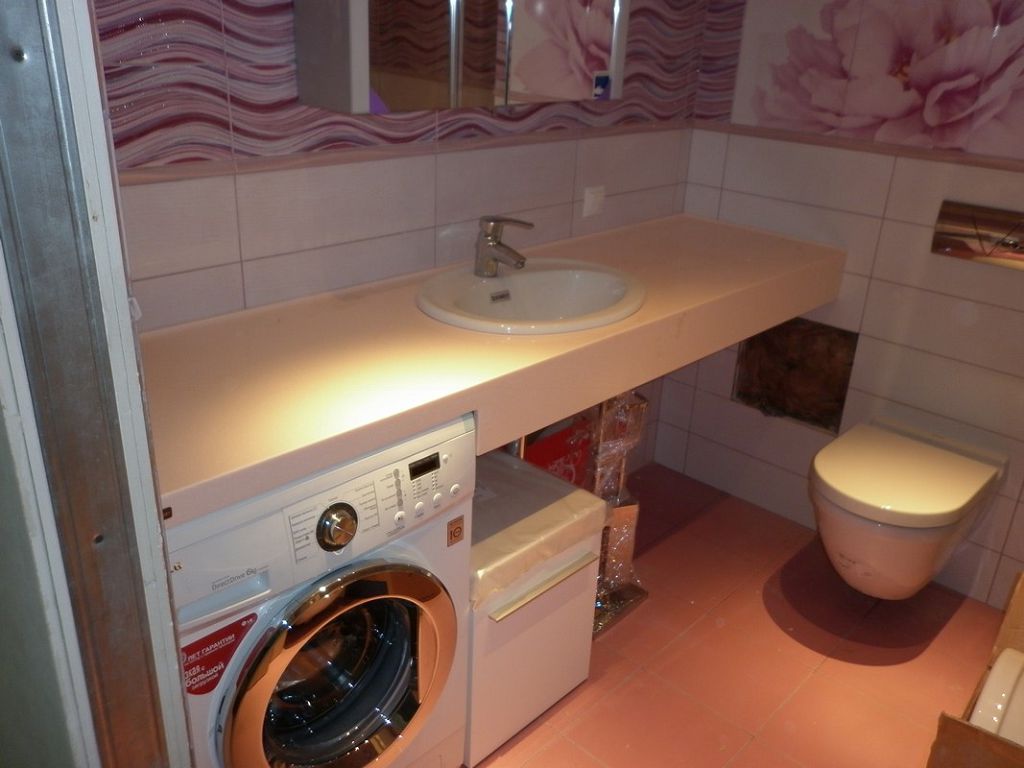 Столешница из гипсокартона в ванной