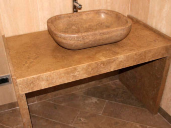 Столешницы из травертина