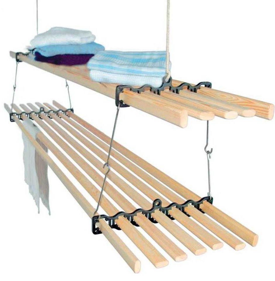 Сушилка потолочная с деревянными рейками