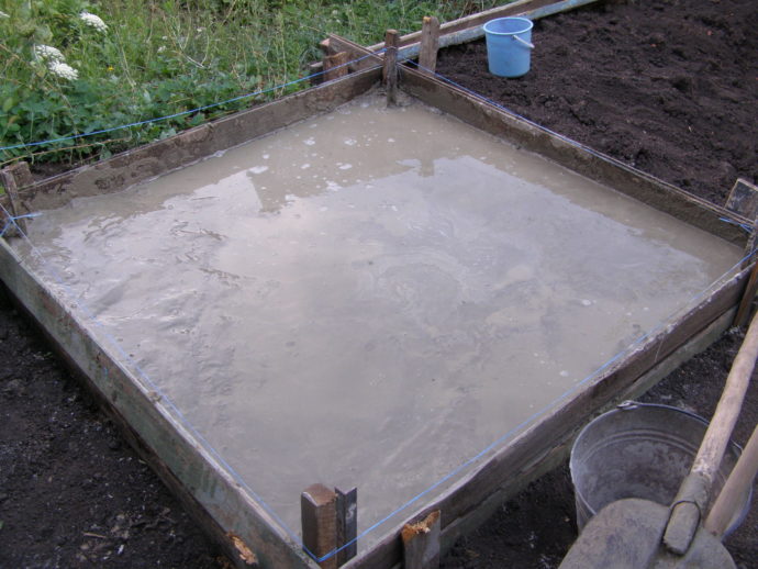 Залитый фундамент