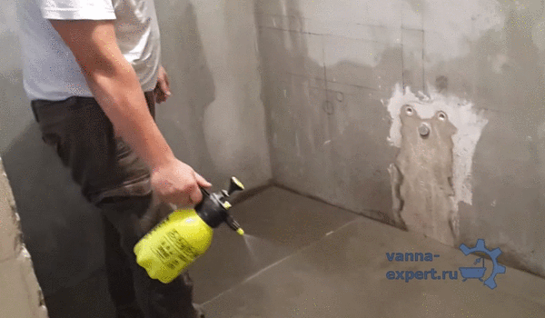 Гидроизоляция пола, укладка плитки