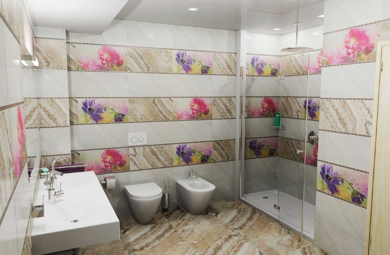 дизайнерская плитка для ванной