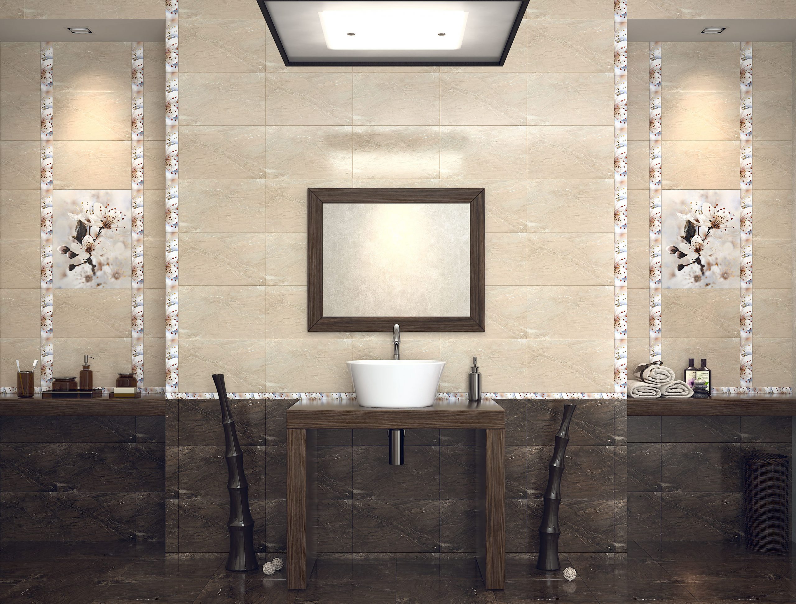 Классический выбор - светлый верх, темный низ какую плитку выбрать для ванной