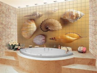 Декоративное с использованием нескольких плиток