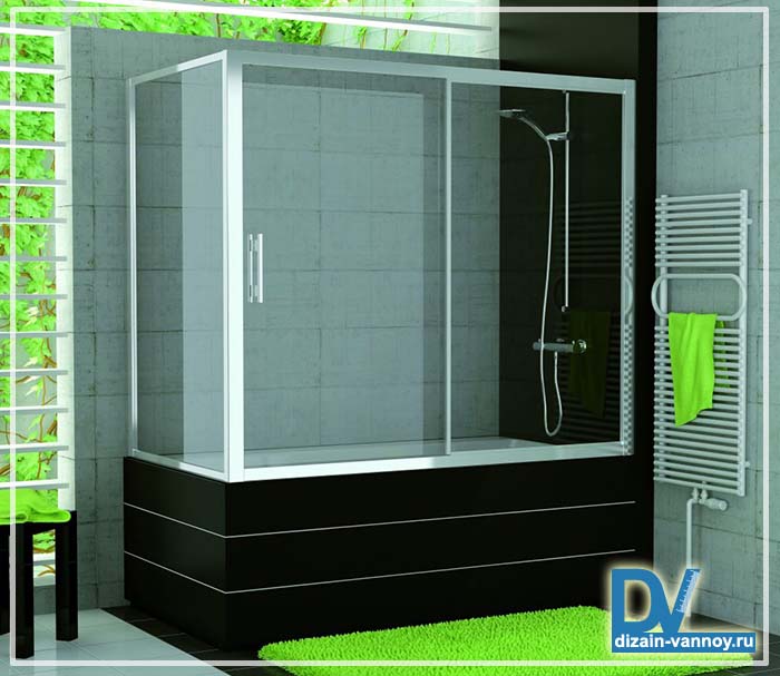 стеклянные шторки для ванной