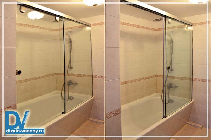 шторка для ванной стекло