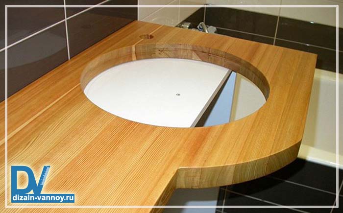 деревянная столешница для ванной