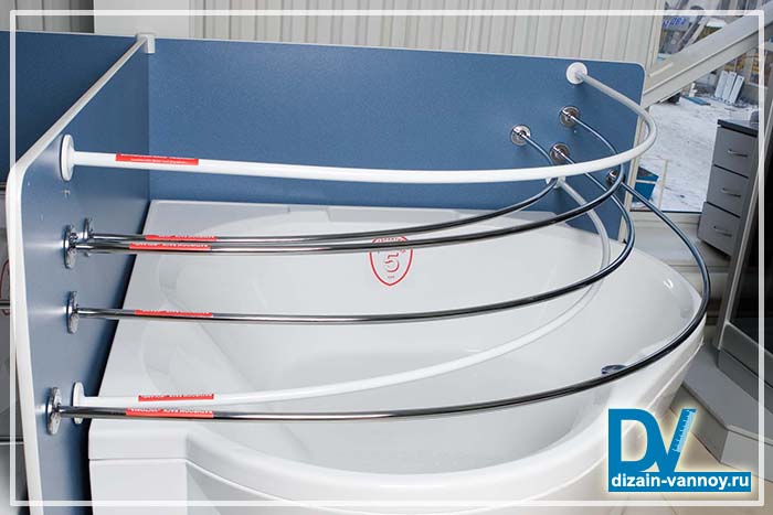 карниз для ванной полукруглый