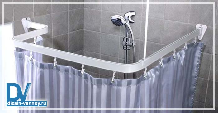 карниз для ванной овальный