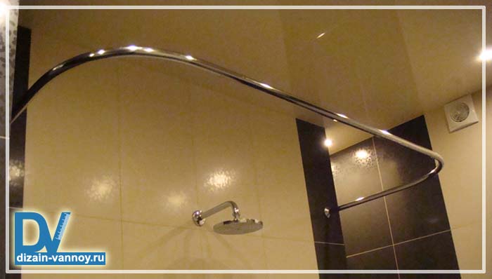 карниз для ванной дугообразный