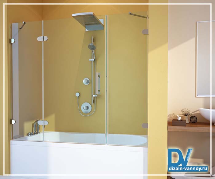 Перед установкой распашных конструкций нужно предусмотреть пространство для открытия дверей как закрепить шторку в ванной