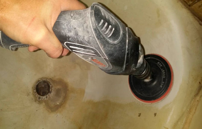 Шлифовка ванны