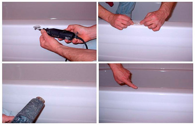 Ремонт повреждений ванной