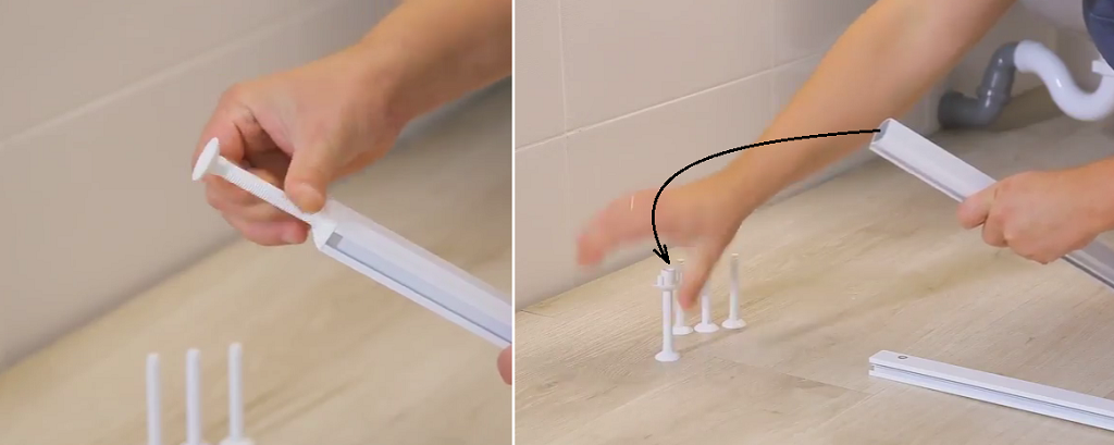 Конструкцией на фото предусмотрен демонтаж заглушек