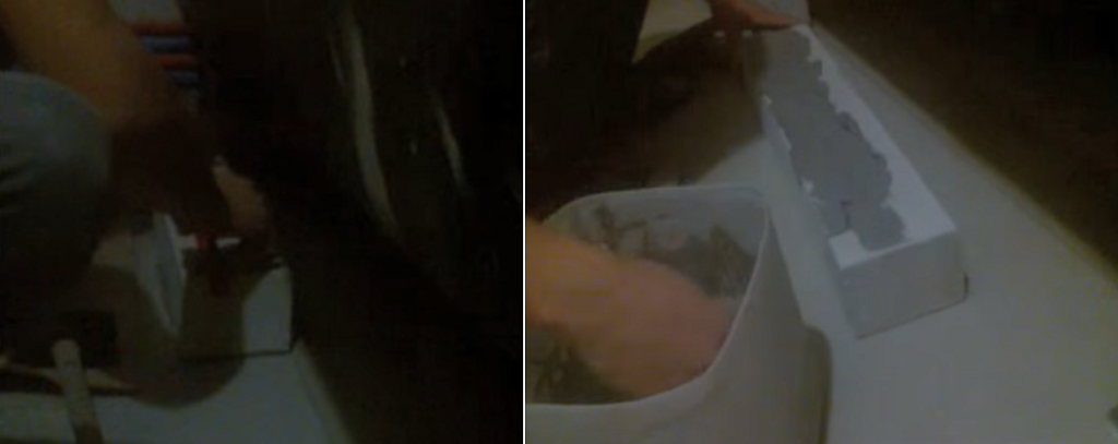 Начало кладки, нанесение клея