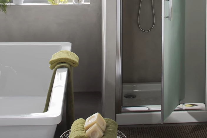 Поддон после облицовки