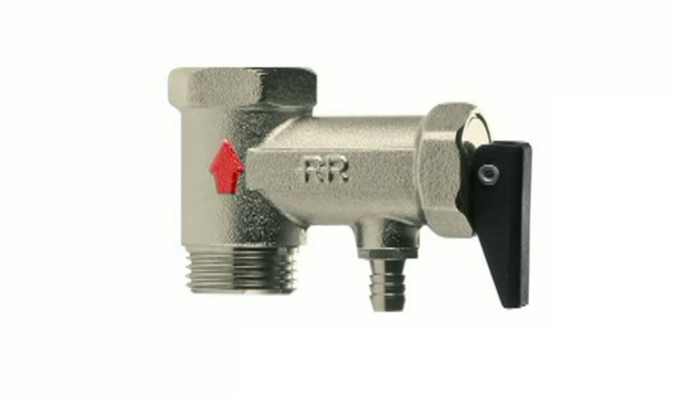 Стрелка на обратном клапане показана красным цветом