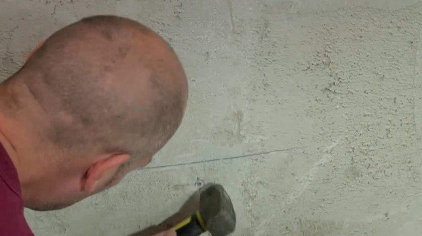 Установка дюбелей