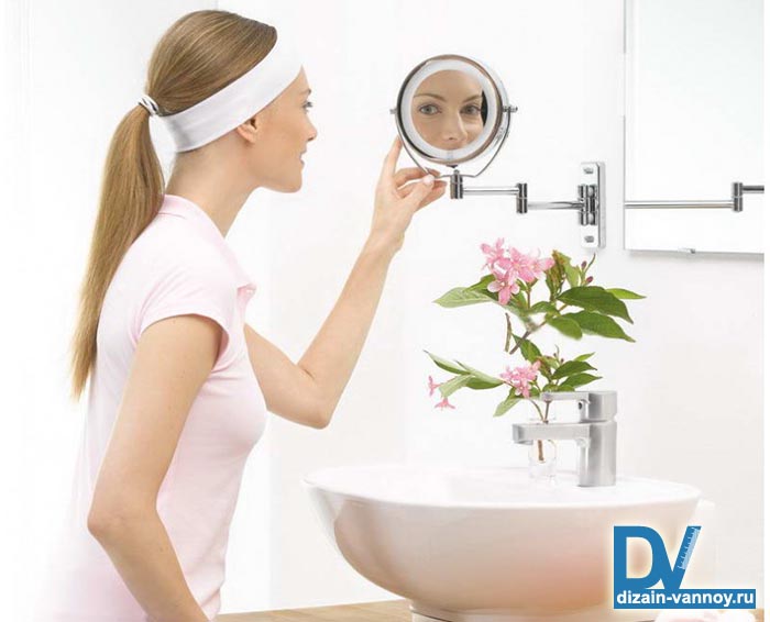 увеличивающее зеркало для ванной
