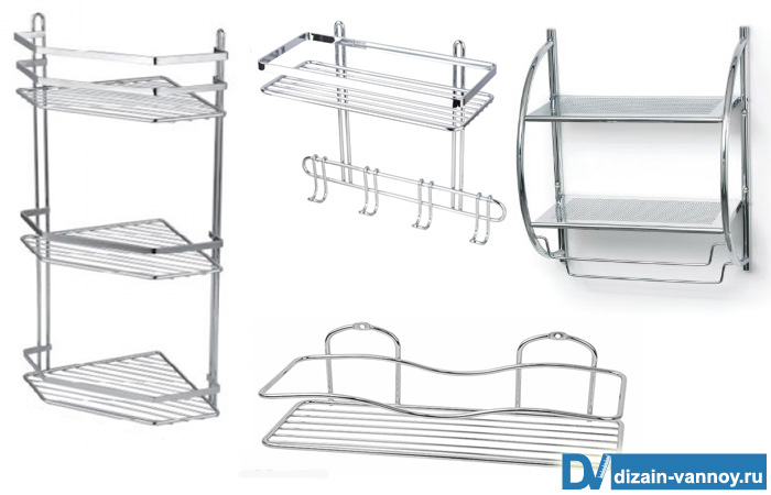 металлическая полка для ванной