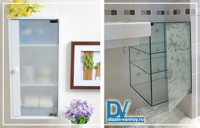 стеклянные шкафы для ванной комнаты
