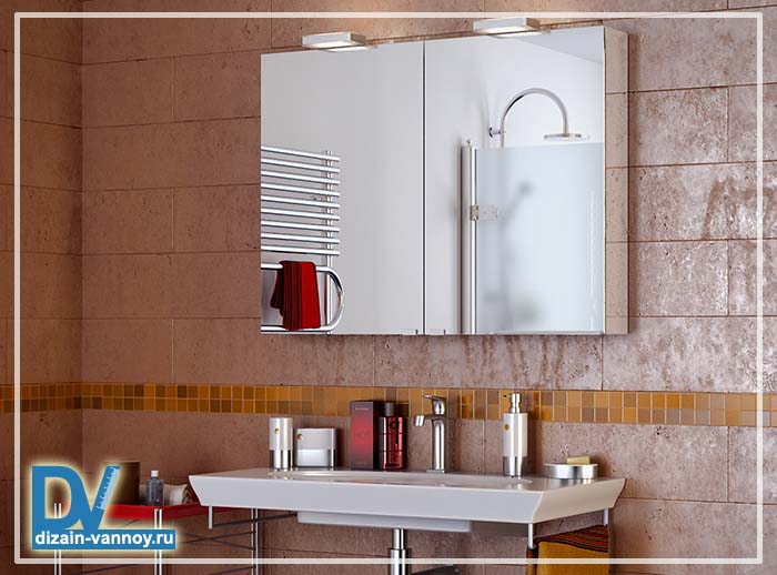 стеклянный шкаф для ванной