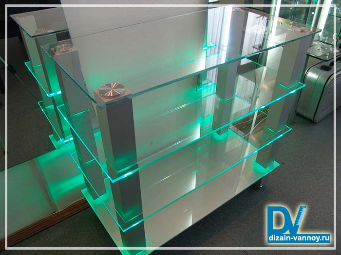 шкаф стеклянный в ванную