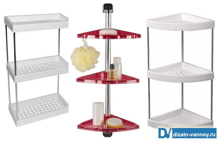 угловые полки в ванную комнату