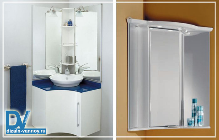 Разновидности угловых зеркал для ванной угловое зеркало для ванной