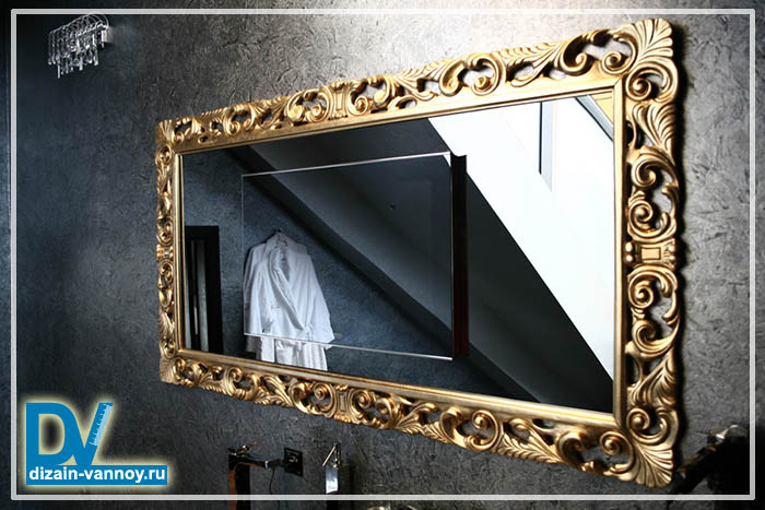 Декоративная рамка в старинном стиле красивые зеркала в ванную комнату
